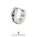 ライオンハート LH-1 フープ ピアス 1ストーン サージカルステンレス (シルバー) LHMP001NS LION HEART 石 1点売り 片耳用 シンプ...