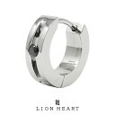 ライオンハート LH-1 フープ ピアス 1ストーン サージカルステンレス (シルバー) LHMP001NS LION HEART 石 1点売り 片耳用 シンプ...