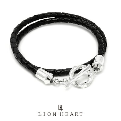 ライオンハート for Gift レザーブレスレット ツイスト シルバー925 1BR117A0SV (手首周りサイズ 約18cm) LION HEART ライオン ハート 牛革 メンズ 男性 ブランド プレゼント ギフト