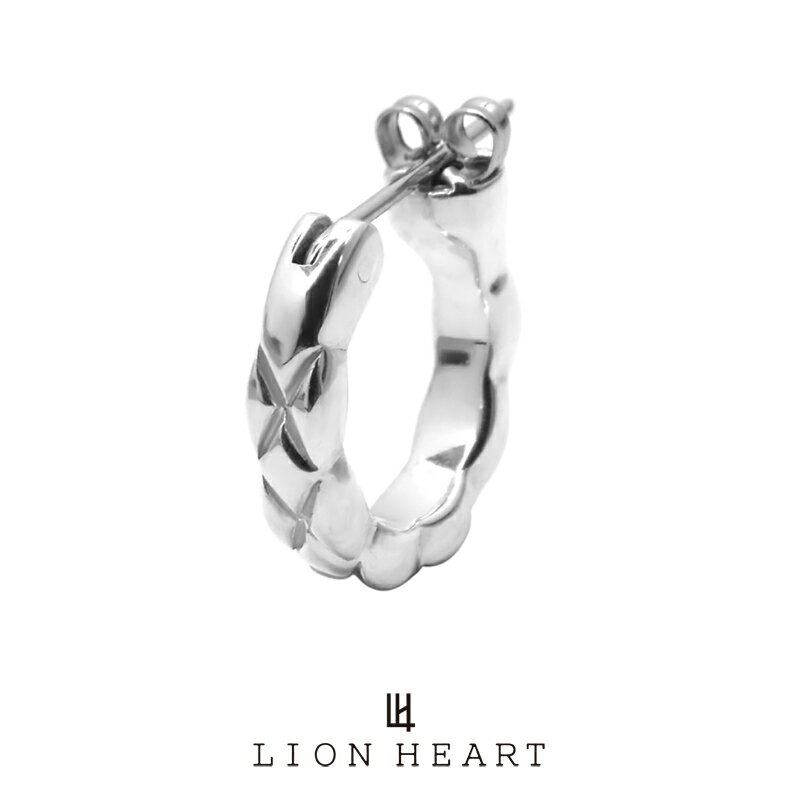 ライオンハート for Gift クロッシングピアス ザリッチ シルバー925 1EA149A0SV LION HEART ステンレスポスト フープピアス 1点売り 片耳用 メンズピアス ブランド プレゼント 誕生日