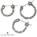 ライオンハート シルバーアクセサリー メンズ ライオンハート for Gift ツイスト フープピアス シルバー925 (ブラック) 01EA0631B LION HEART サージカルステンレス ポスト 1点売り 片耳用 メンズピアス ブランド プレゼント 誕生日