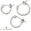 ライオンハート ＼P10倍&クーポンあり／ ライオンハート for Gift ツイスト フープピアス シルバー925 (シルバー) 01EA0631S LION HEART サージカルステンレス ポスト 1点売り 片耳用 メンズピアス ブランド プレゼント 誕生日