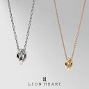 ライオンハート LH-1 ブリリアント ダブルリング ペアネックレス サージカルステンレス (シルバー&ピンクゴールド) 1Pダイヤモンド 03NE0445SV...