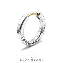 ライオンハート シルバーアクセサリー メンズ ライオンハート for Gift クラッチピアス プレーンフープ シルバー925 1EA187A0SV LION HEART K18ゴールドポスト フープピアス 1点売り 片耳用 メンズピアス ブランド 誕生日 プレゼント