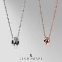 ライオンハート ジ・エッジ ダブルリング ペアネックレス シルバー&ピンク シルバー925 1NE236C1MX LION HEART ライオン ハート シルバ...