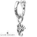 ライオンハート HOWL クロッシングピアス タテガミフープ & HOWLチャーム シルバー925 1EA214A0SV LION HEART ステンレスポスト フープピアス 1点売り 片耳用 メンズピアス ブランド 誕生日 プレゼント