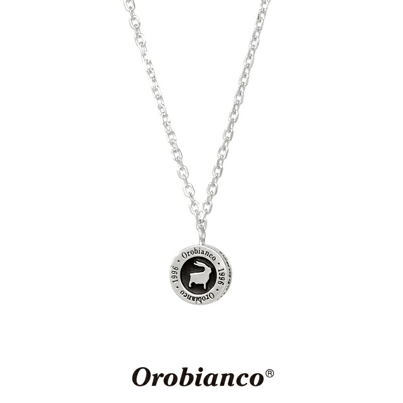 オロビアンコ ネックレス OREN018BK (シルバー×ブラック) シルバー925 チェーン40+5cm Orobianco Necklace メンズ ブランド プレゼント 誕生日