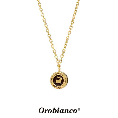 オロビアンコ ネックレス OREN018BKG (ゴールド×ブラック) シルバー925 チェーン40+5cm Orobianco Necklace メンズ 男性 ブランド プレゼント ギフト