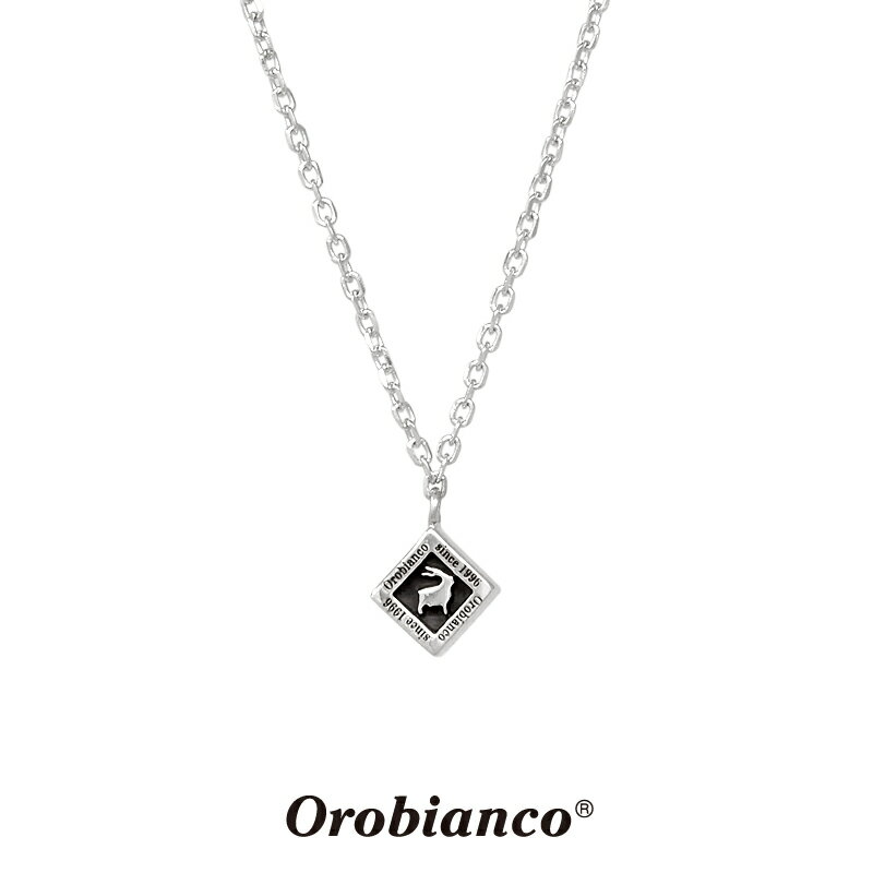 オロビアンコ ネックレス OREN023BK (シルバー×ブラック) シルバー925 チェーン40+5cm Orobianco Necklace メンズ ブランド プレゼント 誕生日