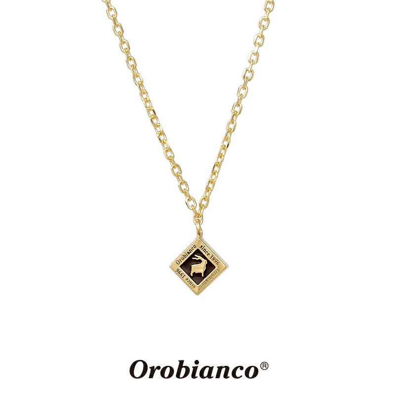 オロビアンコ ネックレス OREN023BKG (ゴールド×ブラック) シルバー925 チェーン40+5cm Orobianco Necklace メンズ ブランド プレゼント 誕生日