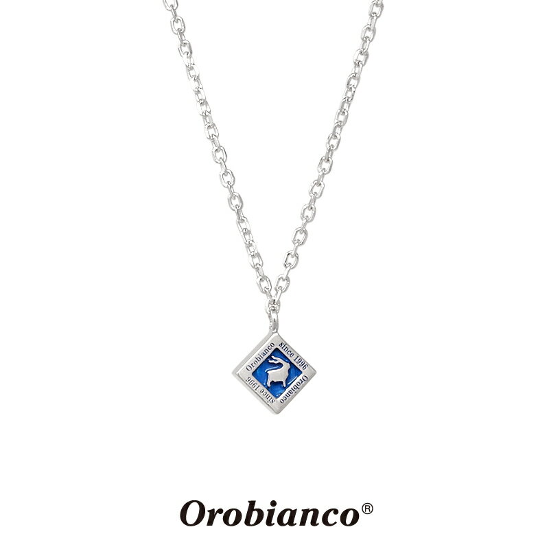 オロビアンコ ネックレス OREN023BL (シルバー×ブルー) シルバー925 チェーン40+5cm Orobianco Necklace メンズ ブランド プレゼント 誕生日