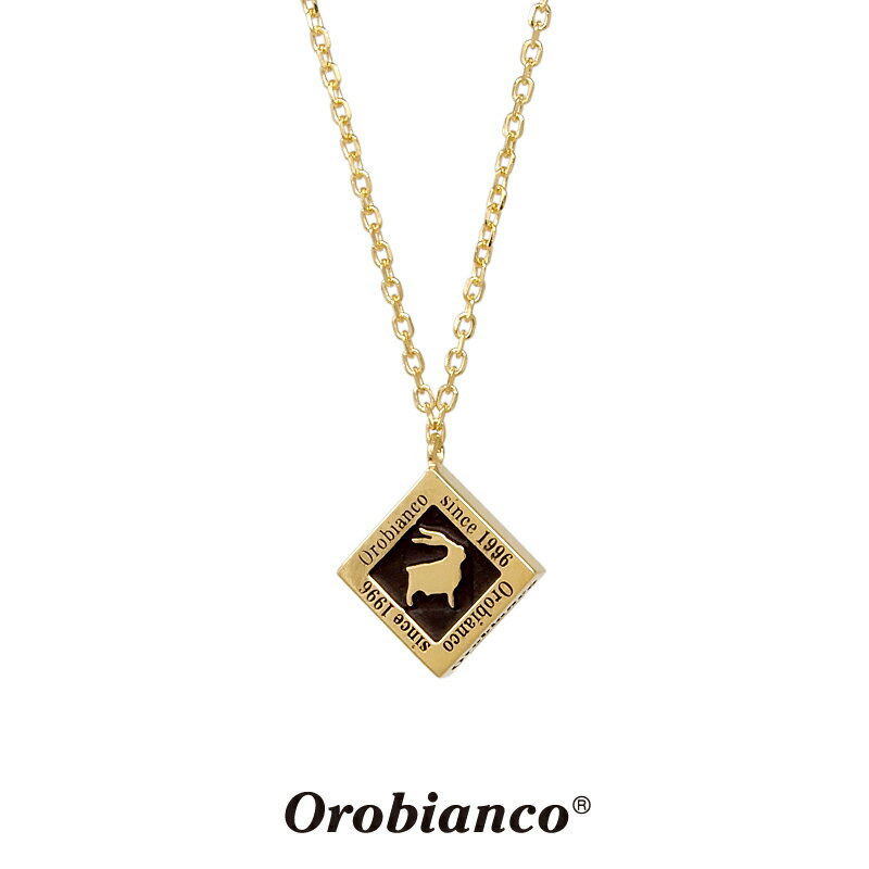 オロビアンコ ネックレス OREN024BKG (ゴールド×ブラック) シルバー925 チェーン40+5cm Orobianco Necklace メンズ ブランド プレゼント 誕生日