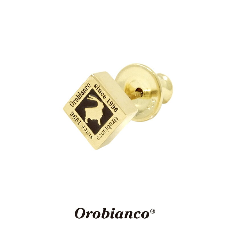 オロビアンコ ピアス OREP009BKG (ゴールドxブラック) シルバー925 1点売り 片耳用 Orobianco Pierce キャッチ メン…