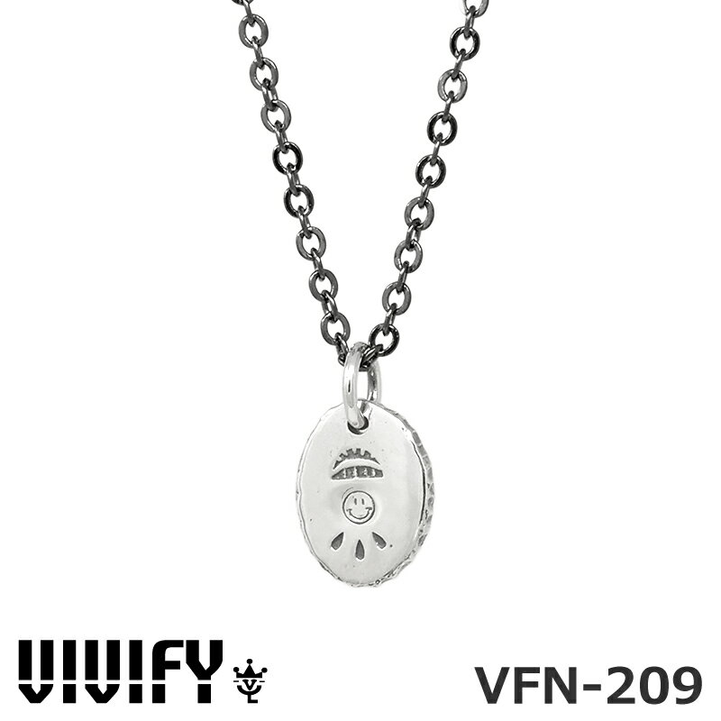 ビビファイ スモール プレートネックレス  シルバー925 真鍮ブラックメッキチェーン(50cm) VIVIFY VFN-209BCN Small Plate Necklace プレゼント 誕生日