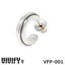 ビビファイ プレーン ハーフ フープ ピアス シルバー925 K18ゴールドポスト VIVIFY VFP-001 Plane Pierce 1点売り 片耳用 メ...