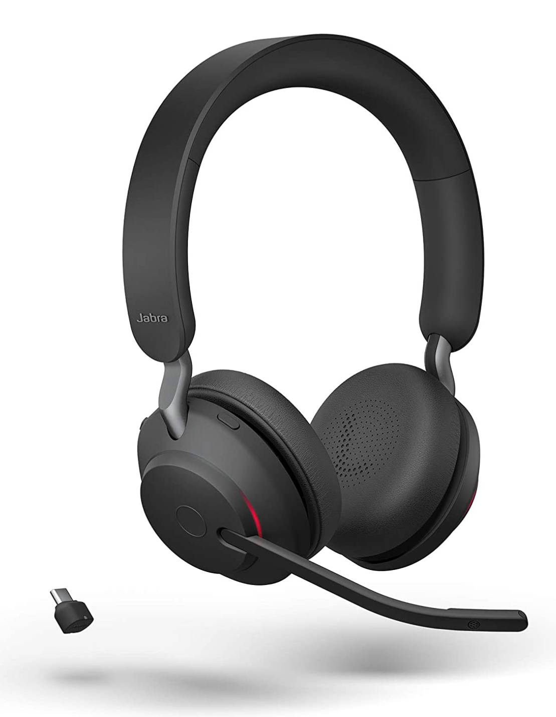 Jabra Evolve2 65 MS Stereo ヘッドセット ブラック【国内正規品】遮音設計 USB-Aアダプター接続 Bluetooth接続 最長37時間バッテリー持続 マイク通話 音楽 Web会議 リモートワーク 2台同時接続 ビジーライト マイクロソフトTeams認定