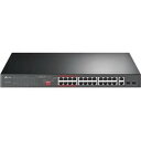 TP-LINK 24-Port 10/100 Mbps + 2-Port Gigabit Rackmount Switch with 24-Port PoE+