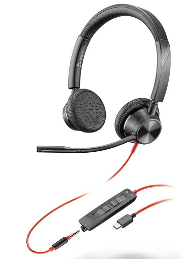 Poly Blackwire C5220 USB-C有線 両耳 ヘッドセット ノイズキャンセルマイク PC/Mac/タブレット/モバイル対応 USB-C/3.5mm接続 Poly Blackwire C5220 USB-C有線 両耳 ヘッドセット ノイズキャンセルマイク PC/Mac/タブレット/モバイル対応 USB-C/3.5mm接続