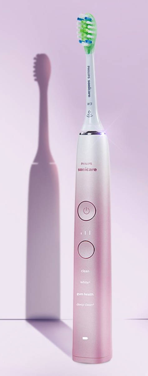 楽天最安値挑戦! フィリップス 電動歯ブラシ ソニッケアー ダイヤモンドクリーン 9000 電動歯ブラシ アプリ連動 ピンク色 ハンドル本体 純正部品 HX9...
