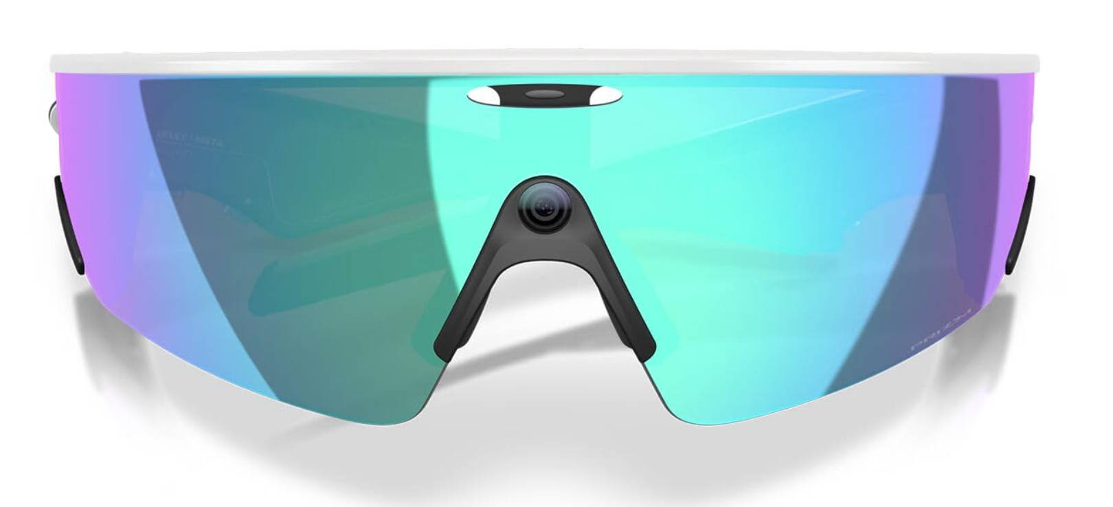 Oakley | Meta Vanguard（Meta AI、オーディオ、写真、ビデオ互換性搭載） - ホワイト、Prizmサファイア