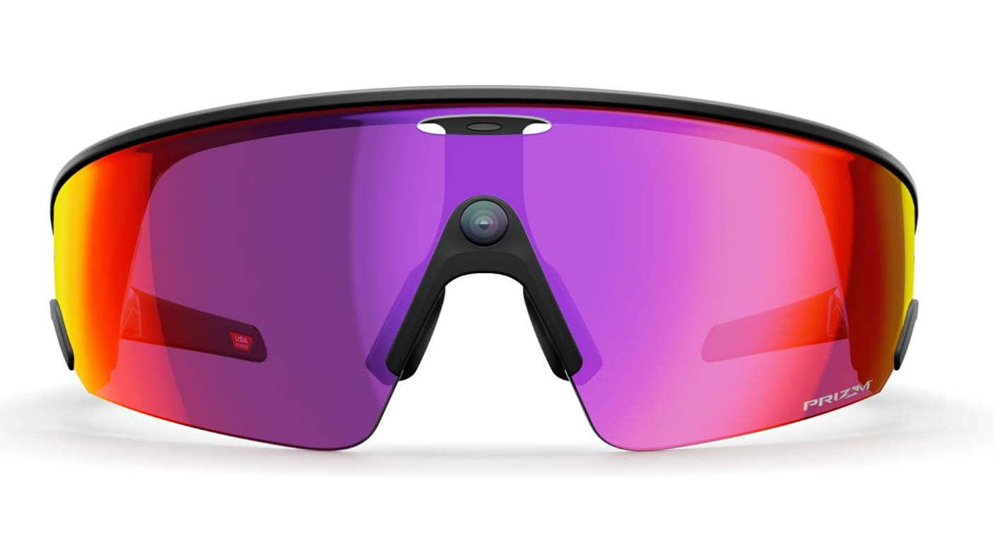 Oakley | Meta Vanguard（Meta AI、オーディオ、写真、ビデオ互換性搭載） - ブラック、Prizmロード