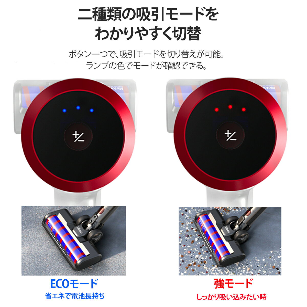 掃除機コードレスコードレス掃除機サイクロン式26000PA超強吸引力LEDランプ付き軽量静音人気スティックハンディ【送料無料】