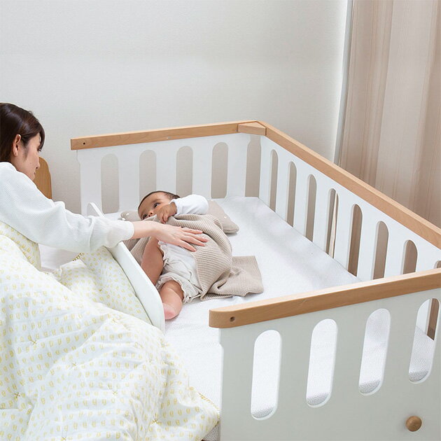 HOPPL ホップル bebed baby（べベッド ベビー） ベビーベッド 添い寝 ひとり寝 ベッド ベビーサークル プレイサークル キッズベッド 子供 ベビー おしゃれ