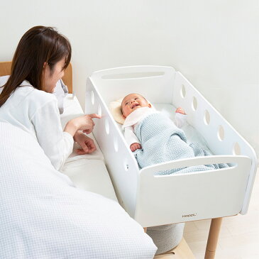 HOPPL ホップル bebed newborn（べベッド ニューボーン） ベビーベッド ゆりかご ミニベッド キャスター付き 簡易ベッド おもちゃ箱 多機能 赤ちゃん 北欧 おしゃれ