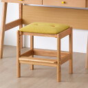 ISSEIKI 一生紀 ISD-671 RESCO STOOL 44 WO-NA+YE イエロー スツール 木製 おしゃれ 高さ調節可能 椅子 いす イス チェア 子供 キッズ シンプル 長く使える(3)