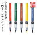 【訳あり】 筆ペン 呉竹 『完美王 耽美艶 5色オリジナルセットB』 書道 習字 カラー イラスト アート 筆ペン ペン インク カラフル 彩り 絵画 美文字 ...