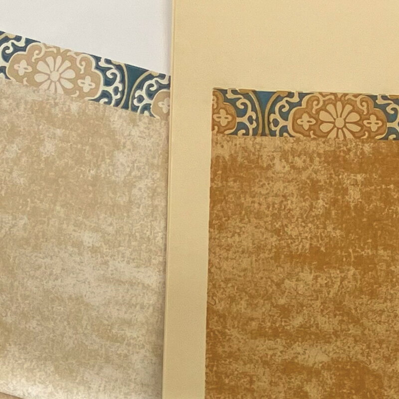 加工紙 書道 栗成 『軸風染 半切（34×138cm）10枚 全2色』 習字 紙 色紙 条幅 条幅紙 漢字用 かな用 清書 練習 画仙紙 初心者 中級者 書道用品 書道用紙 書道半紙 清書用 2