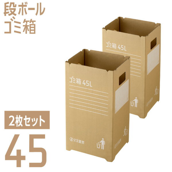 段ボールゴミ箱45 2枚組 ゴミ箱 ごみ箱 ダストボックス 分別 屋外 おしゃれ かわいい 可愛い スリム ダンボール 使い捨て イベント お弁当 遠足 学園祭 文化祭 子供会 模擬店 屋台 レジャー お花見 45L 45リットル 大容量 リス