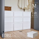 収納ケース EDEL（エーデル）M 引き出し 収納 収納ボックス 収納box おしゃれ プラスチック ケース 衣類収納 衣類ケース 収納家具 押入れ クローゼット チェスト モノトーン 白 ホワイト 完成品 リス