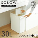 【メーカー公式店】SOLOW 棚下で使える スリムダストボックス レバーオープン ゴミ箱 おしゃれ スリム ごみ箱 30リットル カップボード下 棚下 カウンター下 キッチン 分別 リビング ホワイト コンパクト シンプル 新生活 送料無料 RISU リス株式会社