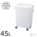 材料保管容器45L(パッキン付) 業務用 キッチン 飲食店 レストラン 食堂 大型 大容量 プロ仕様 取っ手付 フタ付 キャスター付 保存容器 保管容器 ストッ...