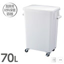 材料保管容器70L パッキン付 業務用 キッチン 飲食店 レストラン 食堂 医療用 病院 歯医者 大型 大容量 プロ仕様 取っ手付 フタ付 キャスター付 保存容...