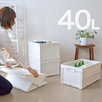 コンテナボックス 折りたたみコンテナー 40L コンテナ おもちゃ 折りコン 収納ケース 収納ボックス プラスチック クローゼット 納戸 折り畳み 折りたたみ ボックス 引っ越し 段ボール箱 岐阜プラスチック工業 CB-S41NRL