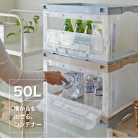 収納ケース 折りコン 衣類収納 CB-51NRL(折りたたみコンテナー 片扉 50L) クローゼット 収納 プラスチック 折り畳み 折りたたみボックス 扉付き 衣装ケース 引っ越し 収納ボックス コンテナボックス オリコン 神ボックス 日本製 岐阜プラスチック工業