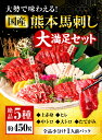 馬刺し 国産 熊本 肉 お肉 ギフト 馬肉 馬刺 送料無料 大満足セット 約9人前 450g 赤身 霜降り 中トロ 大トロ たてがみ 馬ヒレ 利他フーズ プレゼント ばさし 老舗 利他フーズ 酒のつまみ おつまみ 甘いものが苦手 母の日 父の日 ギフト 3