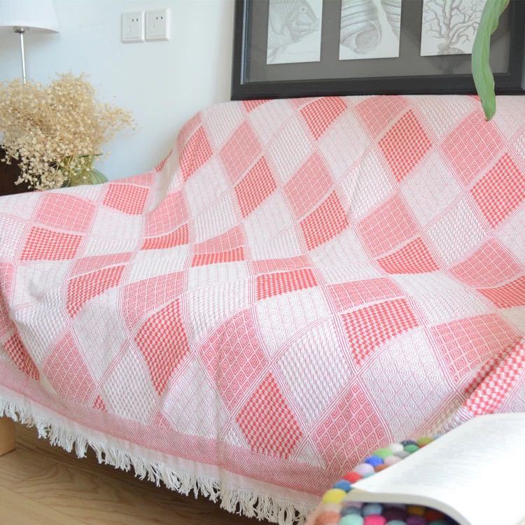 ソファーカバー ソファーシーツ マルチカバー ソファー保護カバー ベッドカバー ひざ掛 180x300cm 別のサイズあり ピンク [2]