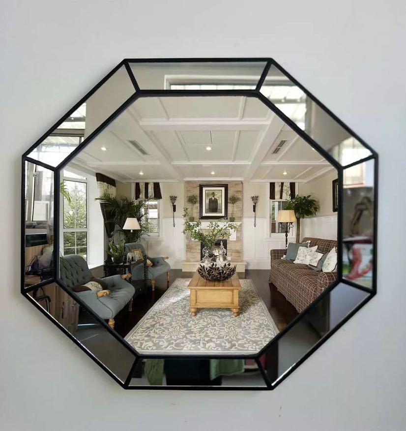 A028599豪華鏡 アンティーク調 壁掛け鏡 壁掛け .壁掛けミラー ウォールミラー 73x73