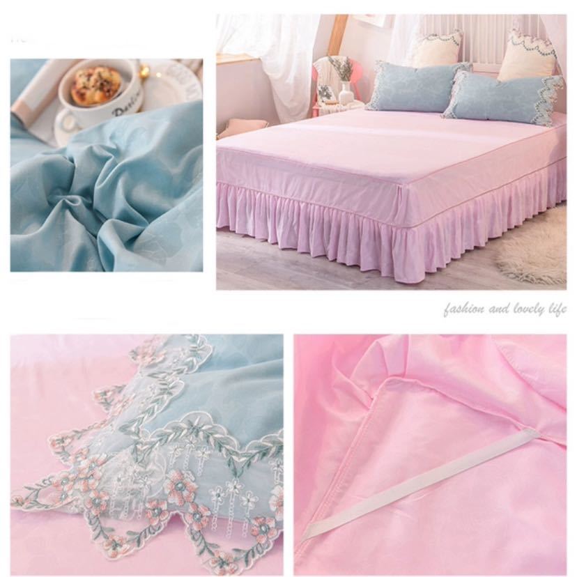 A025723ワイドダブル ベッド用品4点セット 寝具 .ボックスシーツ 枕カバー掛け布団カバー ベッドカバー 別サイズあり