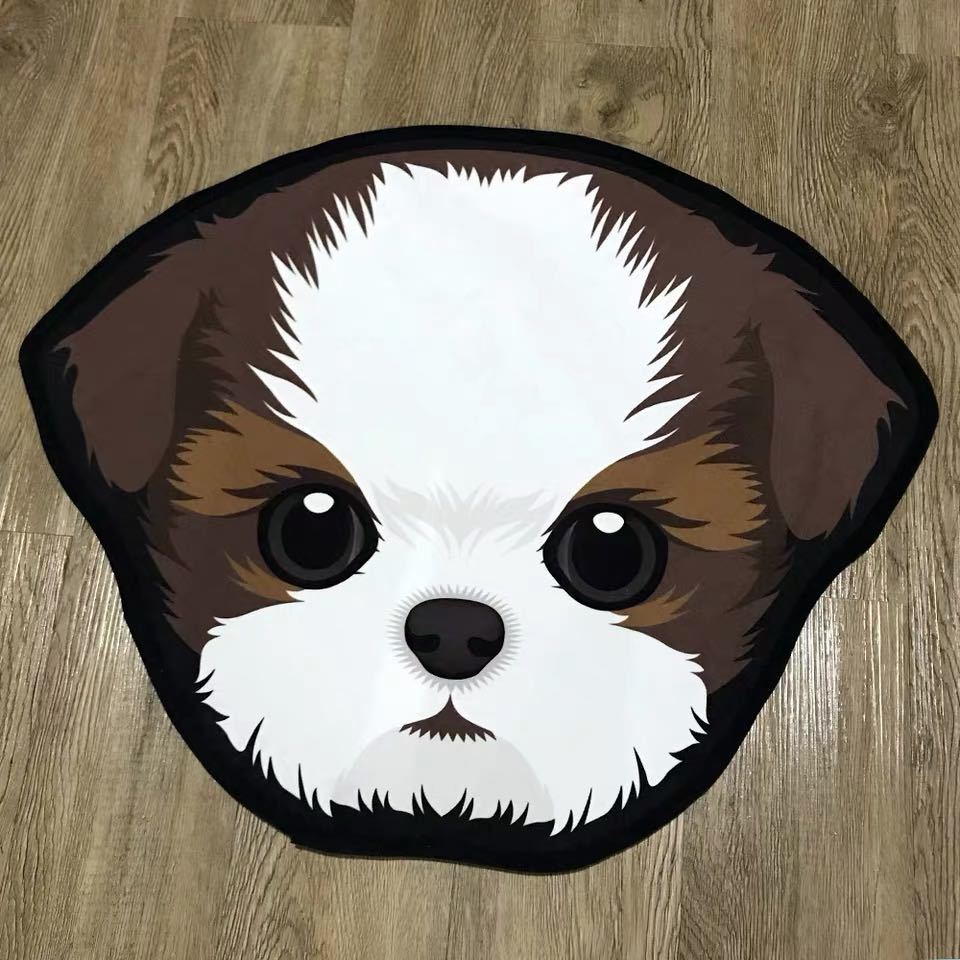 Rakuten - A008232ラグマット リビングマット 玄関マットカーペット．お風呂マット 犬柄雑貨 80cm．シーズー