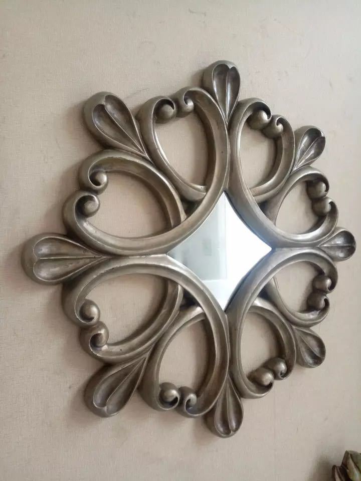 豪華鏡 アンティーク調 壁掛け鏡 壁掛け .壁掛けミラー ウォールミラー 79x79 [2]