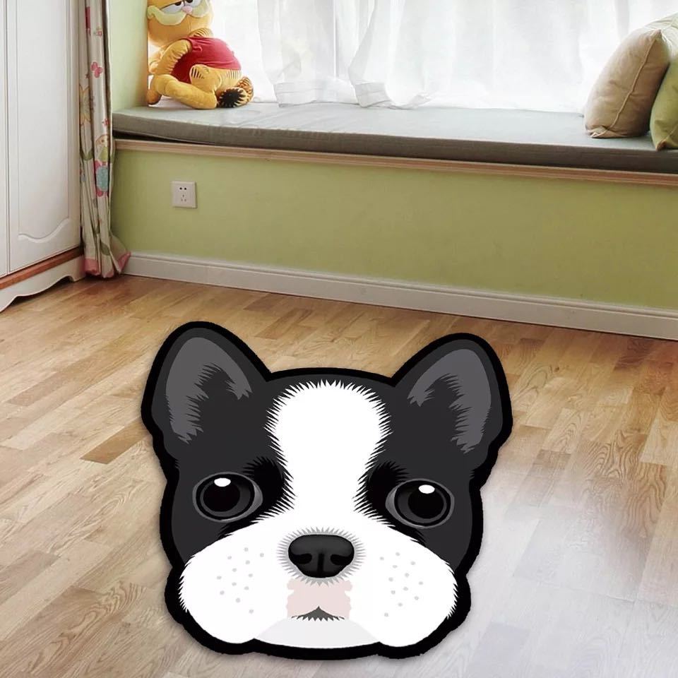 Character Pattern - A027008ラグマット リビングマット 玄関マット　カーペット．お風呂マット 犬柄雑貨 80cm