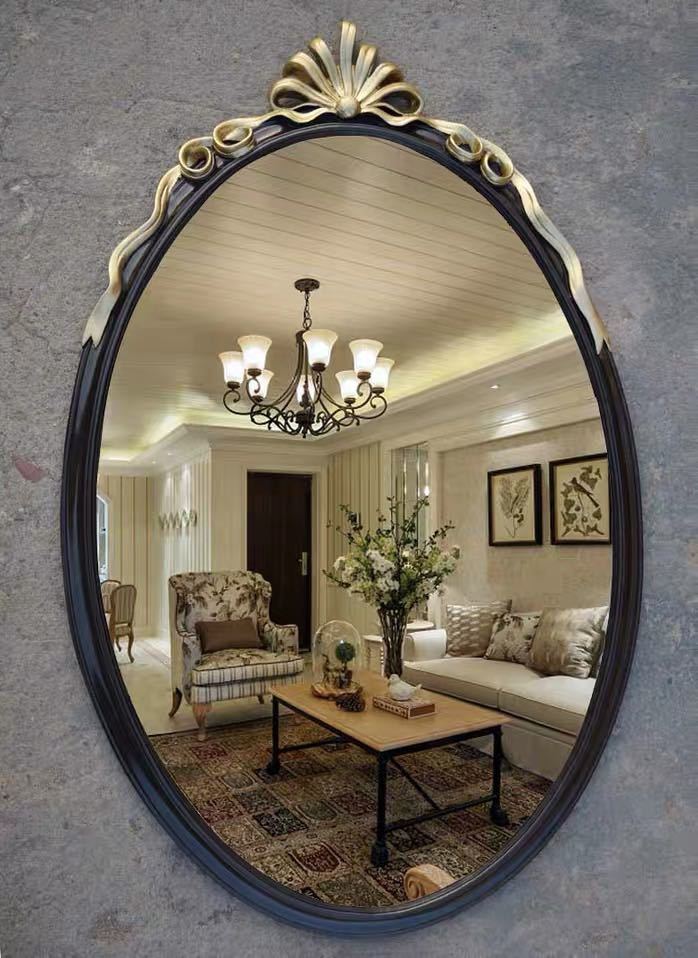 Mirror - A008220高級豪華鏡 アンティーク調 壁掛け鏡 壁掛け 壁掛けミラー ウォールミラー　67x106cm