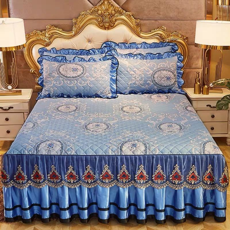 高級ワイドダブル ベッド用品4点セット 寝具 ボックスシーツ 枕カバー掛け布団カバー ベッドカバー 別サイズあり [2]