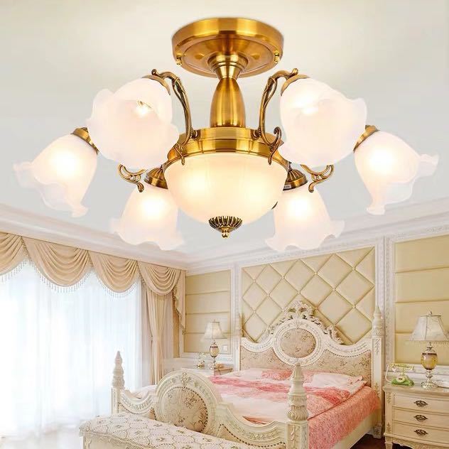 Ceiling Lights - A054376高級天井照明 ペンダントライト 洋風照明 ．シャンデリア　北欧デザイン シーリングライト不可 8灯 電源直結タイプ