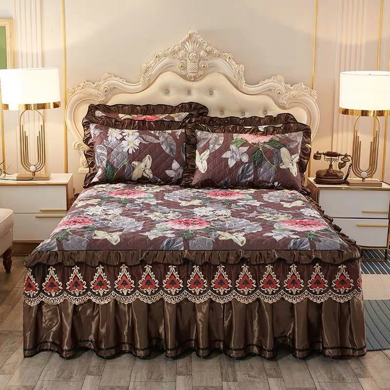 高級ワイドダブル ベッド用品4点セット .寝具 ボックスシーツ 枕カバー掛け布団カバー ベッドカバー 別サイズあり [2]