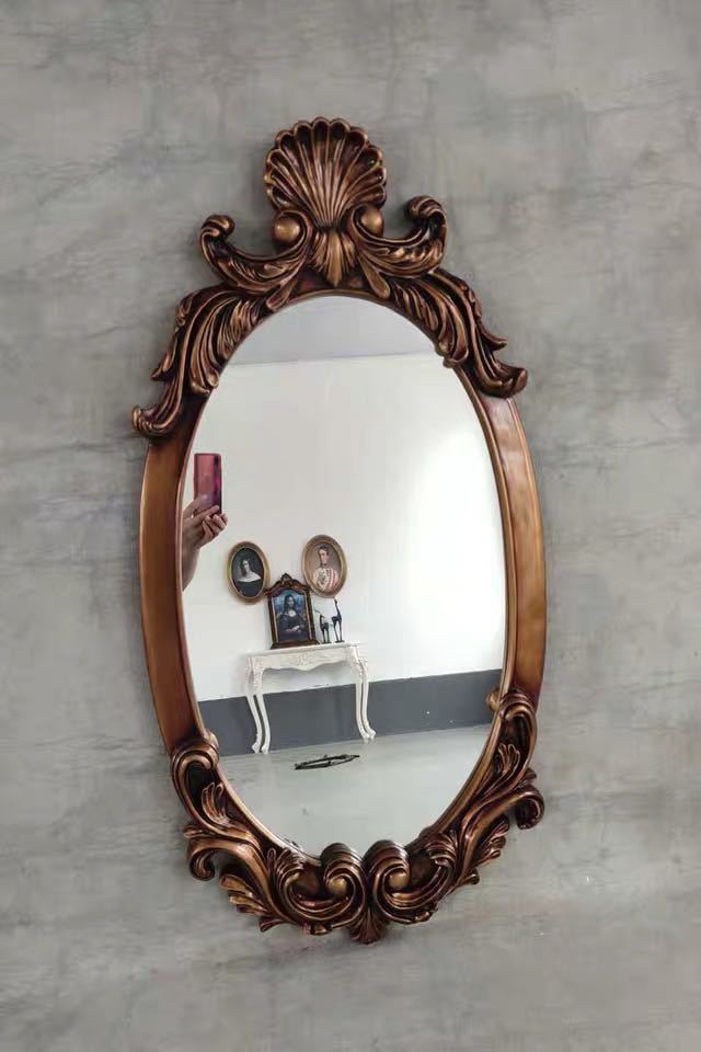 豪華鏡 アンティーク調 壁掛け鏡 壁掛け 壁掛けミラー ウォールミラー 66x76 [2]
